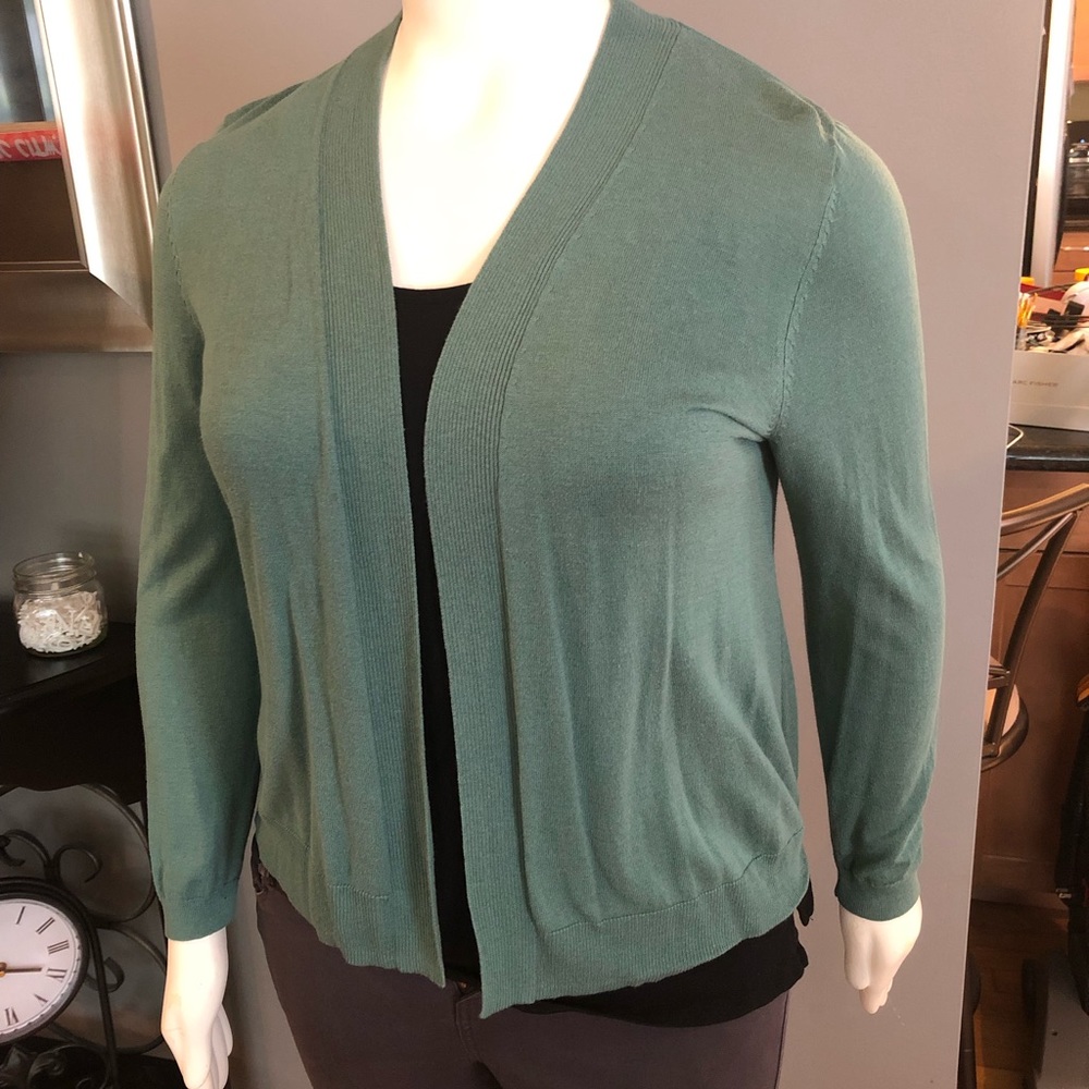 Green cardigan